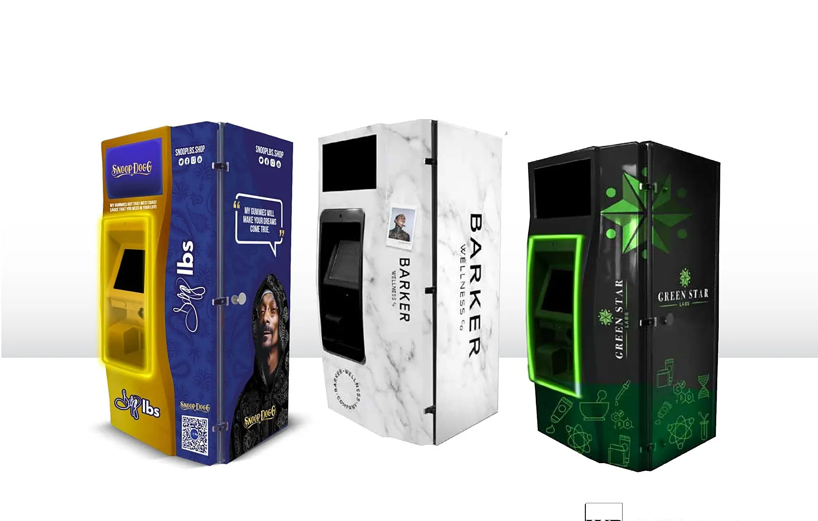 RAW · Barker Wellness · Green Star Labs — Kioscos de venta
